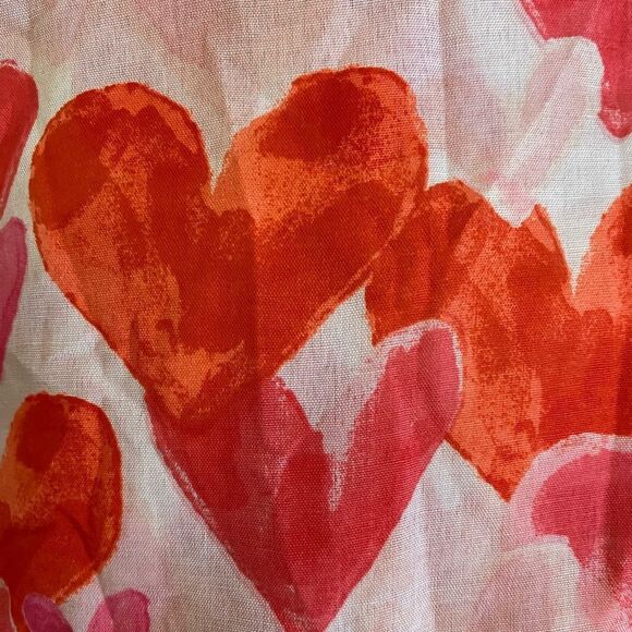 Ombré Mixed Heart Print Valentine’s Day Infinity Style Fashion Scarf Red Pink OS - Picture 2 of 3